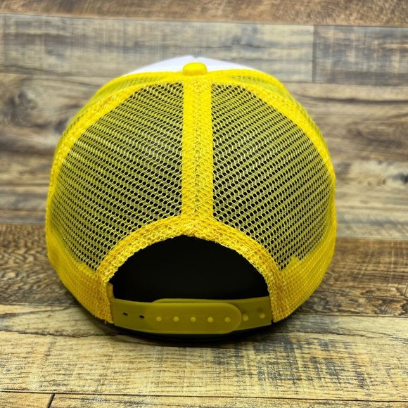 McDonalds Mens Trucker Hat Yellow Snapback Big Mac Tonight Advertisement Cap - Picture 6 of 9